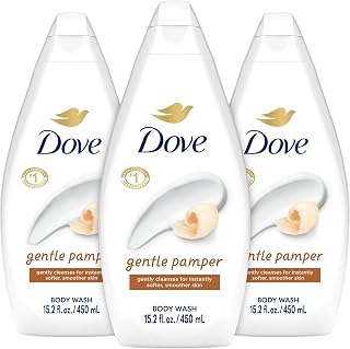 Dove Body Wash, Gentle Pamper 3-Pack – Soothing Moisturizing Cleanser for Soft Skin, 15.22 Oz Ea