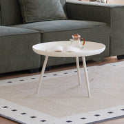 Circular Upright Sofa Side Table Minimalist Living Room Mesa Auxiliar Table Movable Short Nightstands by HYueaph – 60cm×60cm×40cm, Plastic, Black, Model luu038