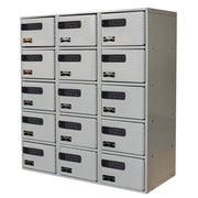 Cell Phone/Tablet Locker, Height 30.5 in, Width 27 in, Color Gray, Model# UCTL392(30)-5A-E-PL by Hallowell – Small, Alloy Steel, Light Gray, Model 4402373