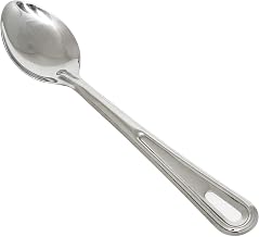 Thunder Group 13" solid basting spoon, stainless steel handle, comes in each