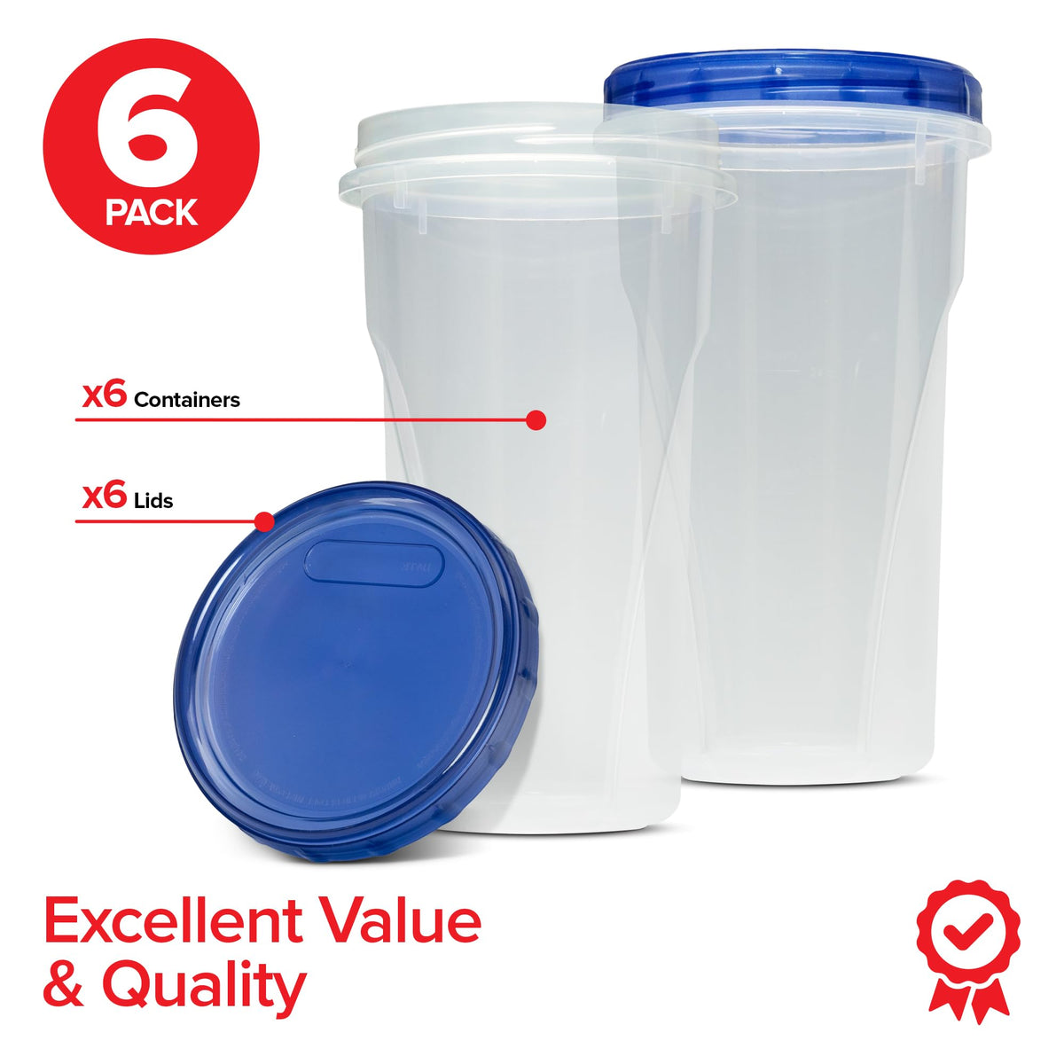 Stock Your Home 48 oz / Clear / 1.5 quarts Container Sets