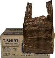 Member Marks Black T-Shirt Carryout Bags, 1000 Count – 11.5" x 6.5" x 22" Plastic Shopping Bags – Heavy Duty 1/6 Barrel Grocery Bags for Retail, Restaurants, and Takeout