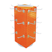 Azar Displays Pegboard + Hooks / Orange / 8" W x 20" H Display Racks