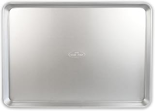 USA Pan Bakeware Traditional Aluminized Steel Uncoated Extra Large Baking Sheet Pan, Made without nonstick coating