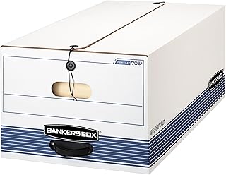 Bankers Box Stor/File™ FastFold® Medium-Duty Storage Boxes With String & Button Closure and Built-In Handles, Legal Siz