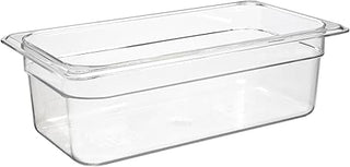Cambro 34CW 3.8 qt Capacity, 12-3/4" Length x 6-15/16" Width x 4" Depth, Camwear Clear Polycarbonate Third Size Food Pan