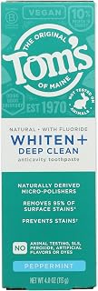 Tom's of Maine Whiten Plus Deep Clean Whitening Toothpaste, Peppermint, 4oz
