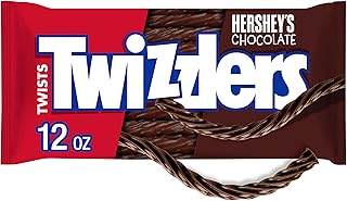 Twists, Chocolate Flavor (12-Ounce Bag) | Chocolate flavored TWIZZLERS Twists in a resealable bag for candy bowls, parties and movie nights.