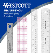 Shatterproof Ruler by Westcott – SINGLE, Plastic, Clear, Model 13862