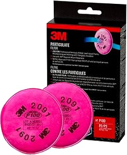 3M particulate filters P100 #2091/07000 , Pink, One Size, 2 Count