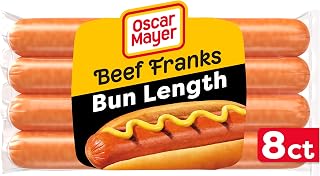 Oscar Mayer Hot Dogs, 8 ct Pack, Bun-Length Beef Franks