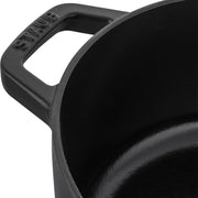Cast Iron 6.25-qt Wide Oval Dutch Oven by STAUB – 6.25-qt, 6.25 quarts, Cast Iron, Black, Model 16403123