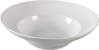 Yanco AC-714 ABCO Deep Mediterranean Bowl, 96 Oz Capacity, 14.5" Diameter, 4.5" Height, Porcelain, Super White, Pack of 6