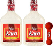 Light Corn Syrup with Real Vanilla, 32 Ounce Bottle (Pack of 2) Includes Karo Measuring Spoon