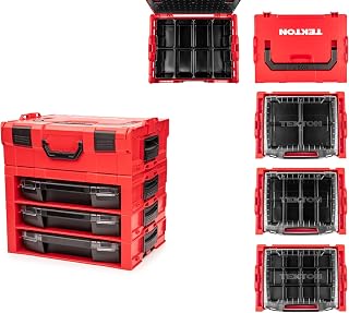 TEKTON 3-Drawer Stack with Tool Box (L-BOXX 2) and Parts Trays | OLB99200