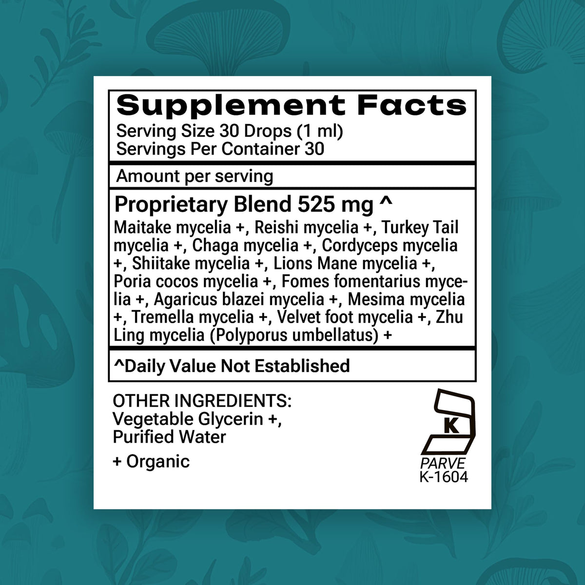 Wellness USDA Lion's Mane Liquid Drops by Grama – 18 Fl Oz (Pack of 1)