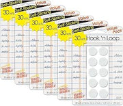 Miller Studio MIL3257W-6 Magic Mounts Hook 'n Loop 5/8-Inch Dots Hook & Loop Fastener, White, 30 Per Pack, 6 Packs