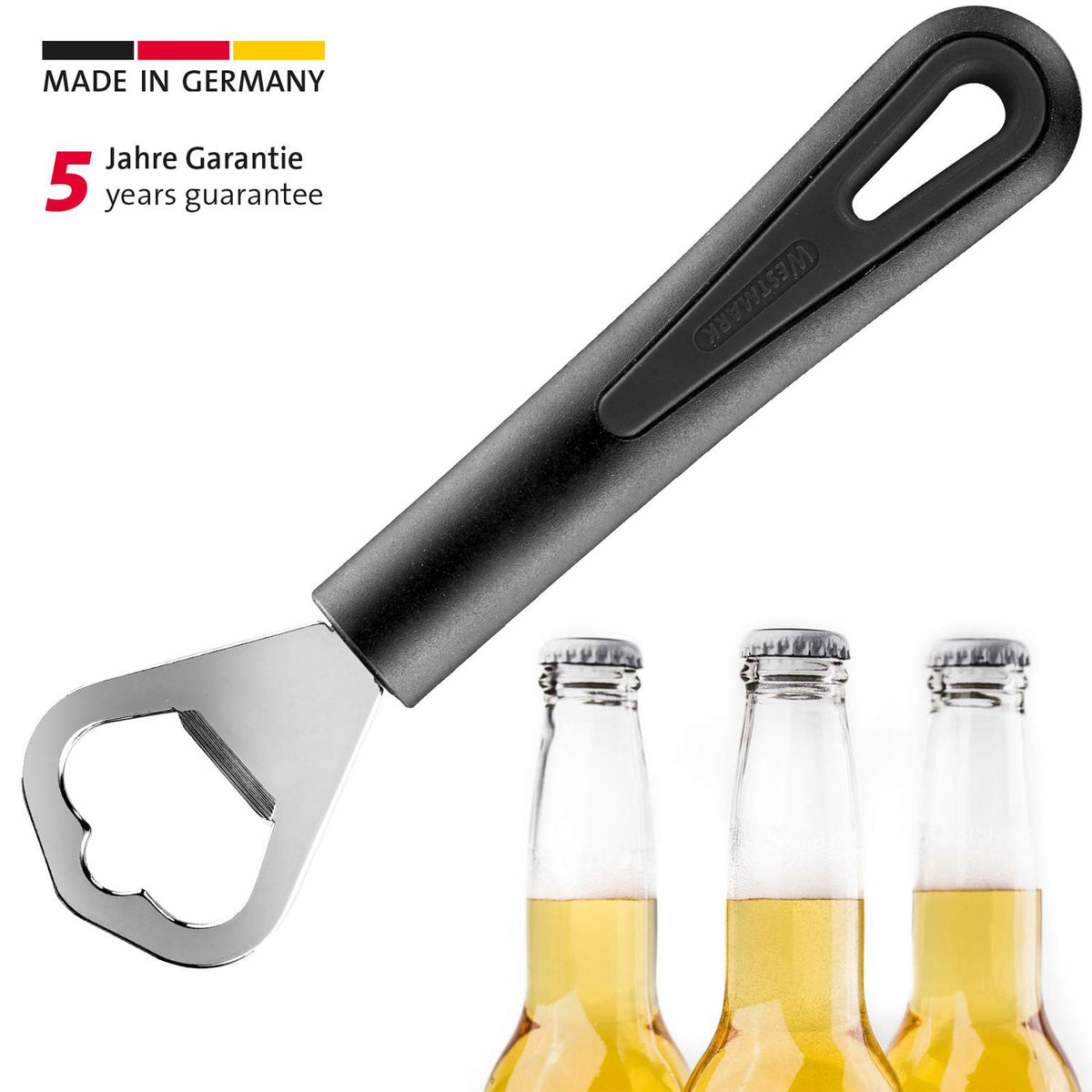 Bottle Opener Gentle by Westmark – A, Alloy Steel, Black/Silver, Model 28082270