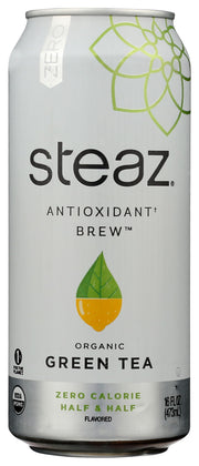 Steaz Green Half / 16 Fl Oz (Pack of 1) / 4 Iced Tea