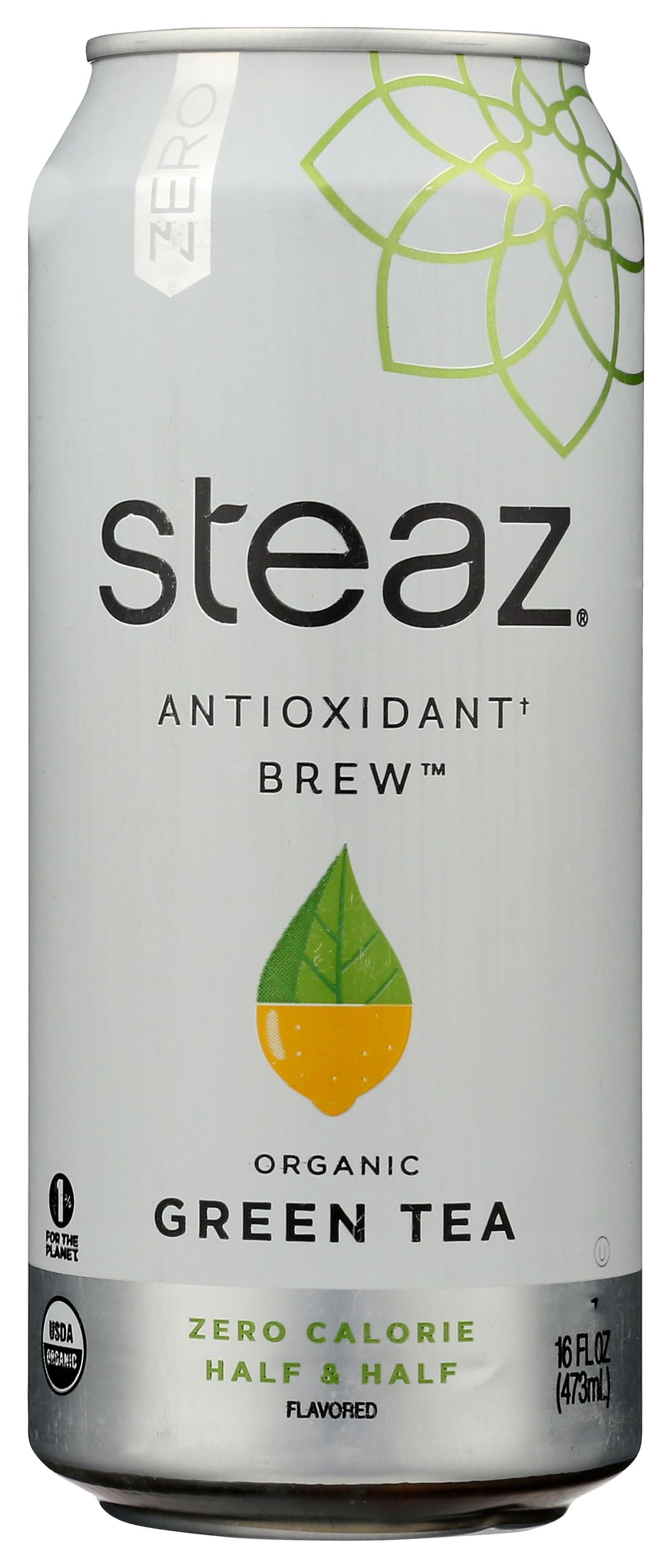 Steaz Green Half / 16 Fl Oz (Pack of 1) / 4 Iced Tea