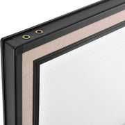 Office Partition Panel with Partial Window by Global Industrial – Alloy Steel, Tan, Model 694659WTN