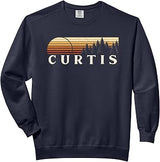 Curtis, MI Vintage Evergreen Sunset Eighties Retro Comfort Colors Adult Sweatshirt
