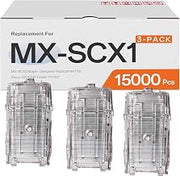 3-Pack MX-SCX1 Staples Compatible with Sharp MX-SCX1 Staple 5,000 per Cartridge 15,000 Pcs Total