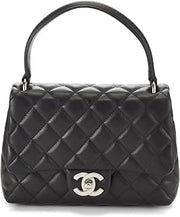 Chanel, Pre-loved Black Quilted Lambskin Kelly Mini, Black
