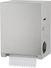 BOBRICK 2860 Stainless Steel Surface-Mounted Roll Paper Towel Dispenser, Satin Finish, 9" Length, 15" Height, 11-3/4" Width
