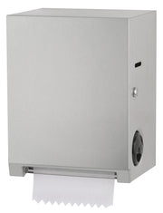 Stainless Steel Surface-Mounted Roll Paper Towel Dispenser by Bobrick – 9" Length, 15" Height, 11-3/4" Width, Stainless Steel, Satin Finish, Model 2860