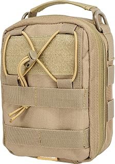 Barska Loaded Gear CX-900 First Aid Utility Pouch – MOLLE Compatible Tactical Medical Bag, Compact Dual Zipper Design, Durable Nylon