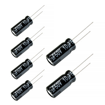 Replacement for 6 pcs FR Series Capacitors 50V 10uf Ultra Low ESR by Panasonic – Aluminum, Pack of 6, Model Panasonic FR Series