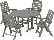 Polywood Nautical Dining Set, Slate Grey