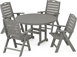 Polywood Nautical Dining Set, Slate Grey