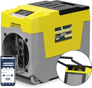 ALORAIR 180 PPD Commercial Dehumidifier with Pump,6-Year Limited Warranty | Winter Storm Series, Yellow, Heavy Duty Industrial, Water Damage Restoration for Home/Basement/Garage/Gym