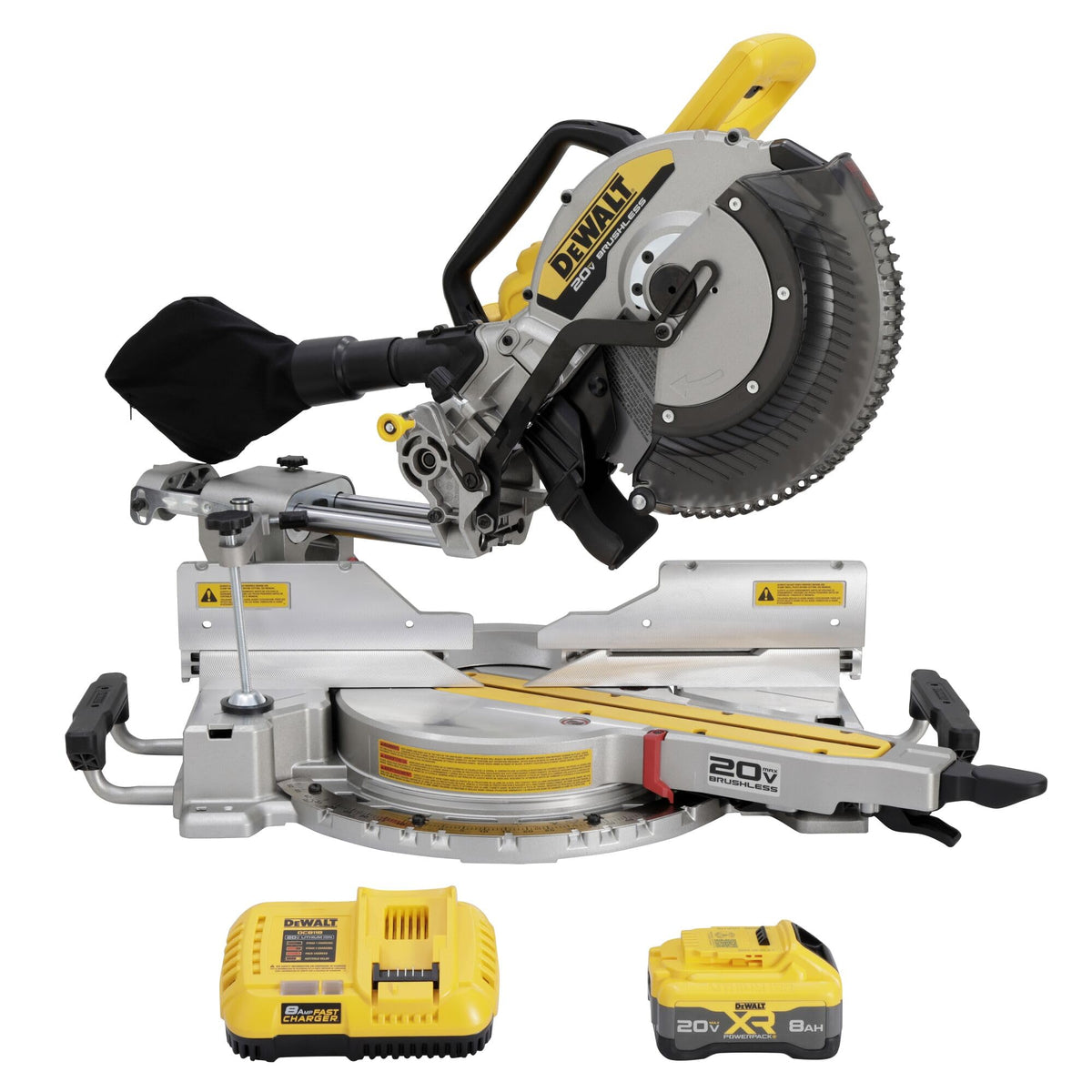 20V MAX XR 12 in. Double Bevel Sliding Miter Saw Kit () by DEWALT – Blend, Black, Yellow, Model DCS785WW1
