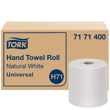 Tork Hand Towel Roll, Natural White, H71, 6 Rolls x 800 ft, 7171400