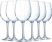 Chef & Sommelier Cabernet Collection - Set of 6 Tulip Wine Glasses with Stem 35cl - Shine, Transparency and High Resistance - Reinforced Packaging