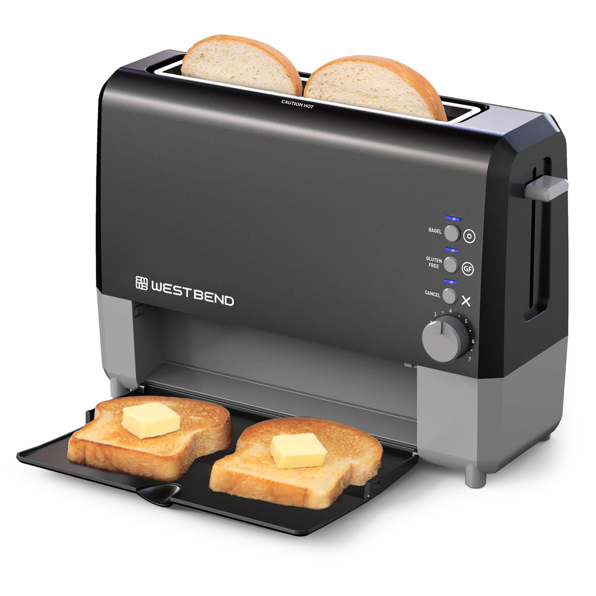 West Bend 2-Slice / Black / QuikServe Toasters