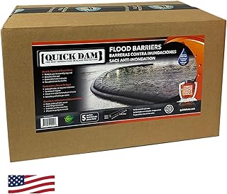 Quick Dam Water Activated Flood Barriers, 17ft, 5 Pack