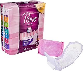 Poise Incontinence Pads, Ultimate Absorbency, Regular Length, 33 Count (Pack of 4) (Packaging May Vary)