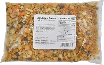 Azar Nut Asian Snack Mix with Wasabi Pea, 5 Pound -- 2 per case.