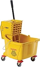 Winco Mop Bucket, Medium, Tan | Dishwasher safe, BPA-free, Extra-large capacity for efficient mopping, Great for Floor Cleaning and Kitchen Floors