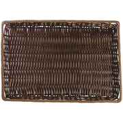 Two -Tone Beige Storage Basket- 18"L x 26"W x 2"H by HUBERT – Beige,Brown