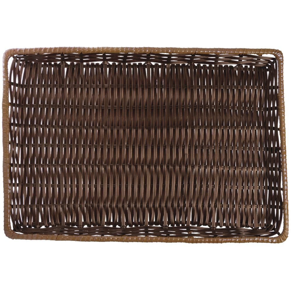 Two -Tone Beige Storage Basket- 18"L x 26"W x 2"H by HUBERT – Beige,Brown