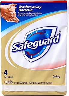 Safeguard Antibacterial Hand Bar Soap 4 Oz, 4 Bars Each, Pack of 8, (32 Total Bars)