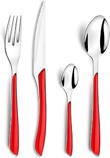 Amefa ECLAT Cutlery Set, Stainless Steel, Red