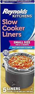 Reynolds Kitchens Slow Cooker Liners, Small Size, Fits 1-3 Quarts, 5ct