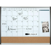 Magnetic Combination Calendar Board by Quartet – True, Plastic, White/Brown, Model BD-ARC-79372
