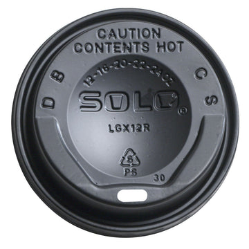 Black Plastic Gourmet Dome Lid - For Trophy Plus Cups (Case of 1500) by SOLO – Plastic, White, Pack of 300, Model LGXBK2-0004